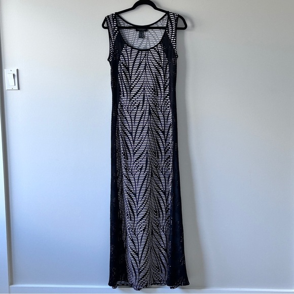 Frank Lyman Dress Women's Size 8 Designer Black & White Lace Detail Party Date - Picture 1 of 6
